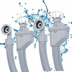 Sichler Haushaltsgeräte 2er-Set Aquastop-Schlauch, Waschmaschinen/Geschirrspüler, 3/4", 150 cm Sichler Haushaltsgeräte Wasser-Stop Sicherheitszulaufschläuche für Waschmaschinen & Geschirrspüler