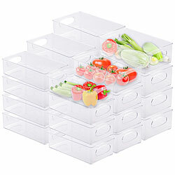 Rosenstein & Söhne 24er-Set Kühlschrank-Organizer, stapelbar, in 3 Größen, BPA-frei Rosenstein & Söhne Kühlschrank-Organizer-Sets