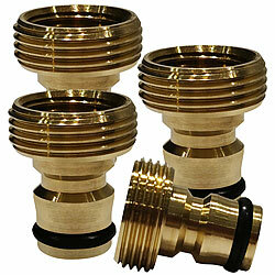 Rosenstein & Söhne 4er-Set Wasserhahn-Schlauchadapter, mit 3/4"- und 1/2"-Gewinde Rosenstein & Söhne 
