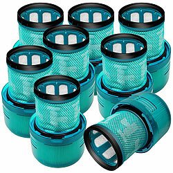 Sichler Haushaltsgeräte 8er-Set HEPA-Filter für Dyson V15-Modelle, waschbar, Reinigungsbürste Sichler Haushaltsgeräte HEPA-Filter für Dyson-Staubsauger, waschbar