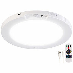 Luminea LED-Akku-Decken- und Wandleuchte, Bewegungssensor, Fernbedienung Luminea LED Decken- und Wandleuchten mit Bewegungsmelder