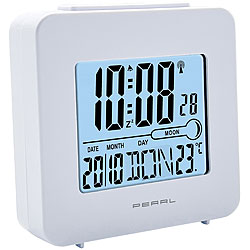PEARL Funk-Wecker mit Snooze-Funktion,Datum-,Wochentag- & Temperaturanzeige PEARL 