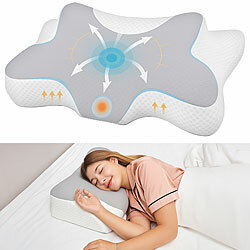 newgen medicals Memory-Foam-Kopfkissen für Seiten-, Rücken- und Bauchschläfer newgen medicals Bauch-, Rücken- und Seitenschläferkissen