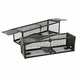 Exbuster 2er-Set XXL-Lebendfallen für Mäuse und Ratten, 39 x 12,5 x 10,7 cm Exbuster Lebendfalle für Marder, Ratten & Wiesel