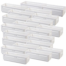 Rosenstein & Söhne 24er-Set Küchenschrank-Organizer, faltbar, weiß Rosenstein & Söhne Ausziehbare Küchenorganizer