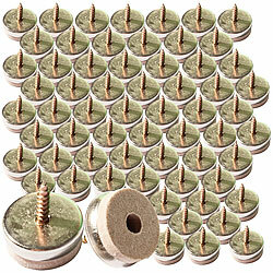 AGT 64er-Set Filzgleiter für Möbel und Möbelfüsse, Ø 25 mm AGT Filzgleiter für Möbel und Möbelfüße mit 25 mm Durchmesser, Schraubmontage 