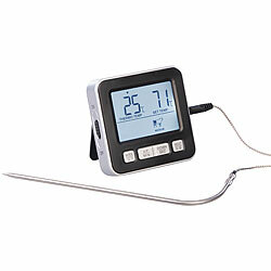 Rosenstein & Söhne Digitales Braten- und Ofenthermometer mit Timer, Messbereich 0 - 300°C Rosenstein & Söhne Digitale Bratenthermometer