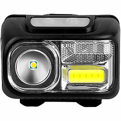 KryoLights LED-Akku-Stirnlampe, 200 m, 3 Watt, 4 Modi, Sensor, Rotlicht, dimmbar KryoLights LED-Akku-Stirnlampen