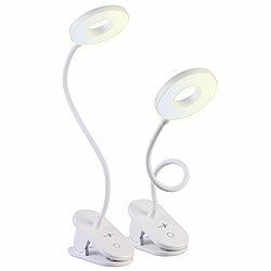 Lunartec 2er-Set Akku-Touch-Leselampe mit Klemmhalterung und Schwanenhals Lunartec Akku-Touch-Leselampen mit Klemmhalterung und Schwanenhals