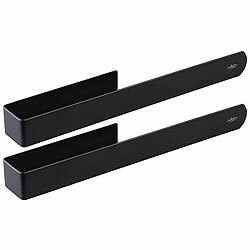 infactory 2er-Set Handtuchhalter, ohne Bohren, selbstklebend, 37 cm, schwarz infactory Handtuchhalter, ohne Bohren, selbstklebende