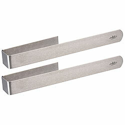 infactory 2er-Set Handtuchhalter, ohne Bohren, selbstklebend, 37 cm, silbergrau infactory Handtuchhalter, ohne Bohren, selbstklebende