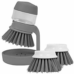 Sichler Haushaltsgeräte Spülbürste mit Spülmittelspender & Abtropfhalterung & 2 Ersatzbürsten Sichler Haushaltsgeräte Spülbürsten mit Spülmittelspender