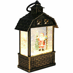 infactory LED-Weihnachtslaterne mit Weihnachtsmann & Schneeglitzer infactory LED-Weihnachtslaternen
