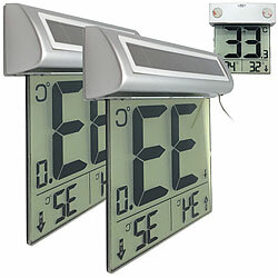 infactory 2er-Set digitale Fensterthermometer, großes Display, Außentemperatur infactory Digitale Fensterthermometer, große Displays, Außentemperatur-Anzeigen