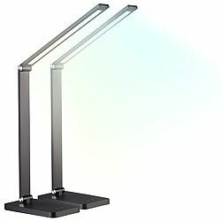 Lunartec Lot de 2 lampes de bureau en aluminium, CCT, 660 lumens, USB, noir. Lunartec lampes de bureau en alu avec CCT disponible sur eMall