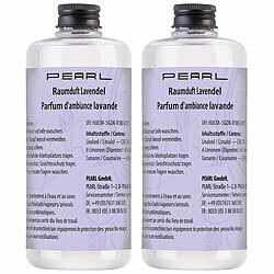 PEARL 2er-Set Raumduft-Nachfüllflaschen, Lavendel-Duft, 2x 500 ml PEARL Raumduft-Nachfüllflaschen 