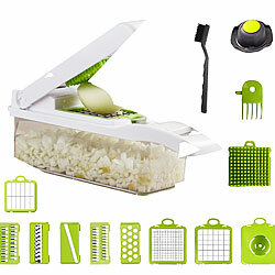 Rosenstein & Söhne 16in1-Gemüseschneider, Gemüsehobel, Wüfelschneider, Schredder und mehr Rosenstein & Söhne Obst- & Gemüseschneider 