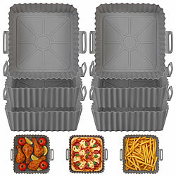 Rosenstein & Söhne 6er-Set Silikonformen für Heißluftfritteusen, wiederverwendbar Rosenstein & Söhne Silikonformen für Heißluftfritteuse 