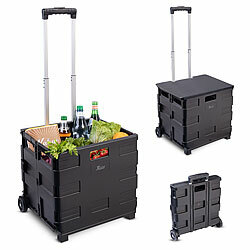 Xcase Klappbarer Einkaufstrolley, Teleskop-Griff, Deckel, 2 Rollen, bis 35kg Xcase 