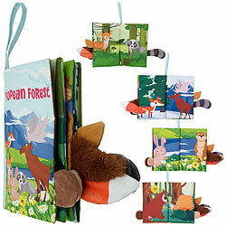 Playtastic 3D-Stoffbuch "Wald" für Babys (0 bis 6 Monate), mit 8 Seiten Playtastic 3D-Stoffbücher für Babys