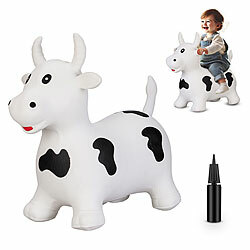 Playtastic 2er-Set aufblasbare Hüpftiere "Kuh" & "Giraffe",für Kinder ab 3 Jahren Playtastic Aufblasbare Hüpftiere