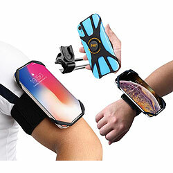 PEARL sports 3in1-Handyhalterung für Handgelenk, Oberarm und Fahrrad PEARL sports 3in1 Handyhalterungen für Handgelenk, Oberarm und Fahrrad