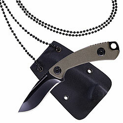 Semptec Urban Survival Technology Mini-Survival-Messer mit Schutzhülle inkl. Halskette Semptec Urban Survival Technology Mini-Survival-Messer mit Schutzhülle und Halskette