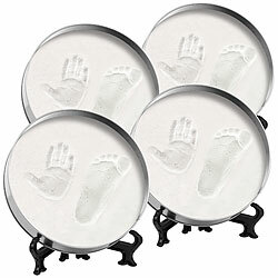 Your Design 4er-Set Gipsabdruck-Sets mit dekorativer Metallbox & Ständer, Ø 16,5cm Your Design Metallboxen mit Gipsabdruck-Set 