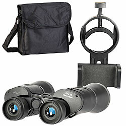 Zavarius Fernglas mit Eagle-Eye-Technologie, 10x50, BAK4, 2 mm HD-Augenmuscheln Zavarius Ferngläser mit HD-Augenmuscheln und Smartphone-Halterung