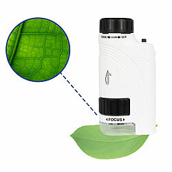 Zavarius LED-Taschenmikroskop mit asphärischem Linsensystem, 60x-120x Zavarius Taschenmikroskope