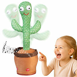 Playtastic Singender, nachsprechender & tanzender Kaktus, 2 Modi, Batteriebetrieb Playtastic Singende, sprechende und tanzende Kakteen