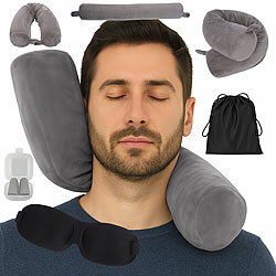 newgen medicals Memory-Schaum Reise- und Nackenkissen, formbar newgen medicals Formbare Nackenkissen 