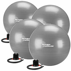 newgen medicals 4er-Set Sitz- und Gymnastikbälle, auch für Yoga, Anti-Platzen, 65 cm newgen medicals Sitz- und Gymnastikbälle auch für Yoga, Anti-Platzen