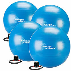 newgen medicals 4er-Set Sitz- und Gymnastikbälle, auch für Yoga, Anti-Platzen, Ø 75 cm newgen medicals Sitz- und Gymnastikbälle auch für Yoga, Anti-Platzen