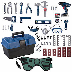 Playtastic Werkzeugkoffer für Kinder, inkl. Werkzeugkasten und Bohrmaschine Playtastic Kinder-Werkzeug-Sets