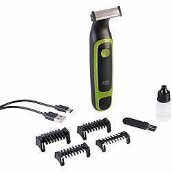 Sichler Men's Care Akku-Rasierer und -Trimmer mit 4 Kammaufsätzen, 500 mAh, USB Sichler Men's Care Hybrid Trimmer-Rasierer