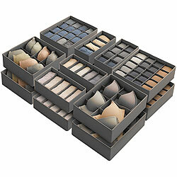 infactory 16er-Set Faltbare Schubladenorganizer-Zellen für Kleidung infactory Schubladenorganizers