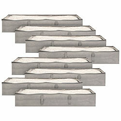 infactory 8er-Set faltbare Unterbett-Aufbewahrungstaschen mit Tragegriffen, 90 l infactory 