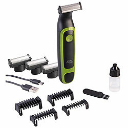 Sichler Men's Care Elektrischer Akku-Rasierer/-Trimmer, 4 Kammaufsätze, 3 Ersatz-Klingen Sichler Men's Care Hybrid Trimmer-Rasierer 