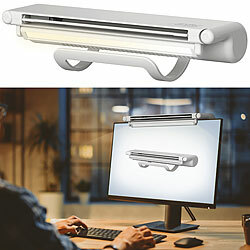 Sichler Haushaltsgeräte 2in1-LED-Leuchte mit Ventilator, CCT-LEDs, Akkubetrieb, 3-stufig Sichler Haushaltsgeräte 