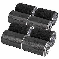 PEARL 4er-Set Klettbänder mit Nylon-Schlaufen/Haken, selbstklebend, 8 m PEARL Klettbänder mit Nylon-Schlaufen/-Haken, selbstklebend