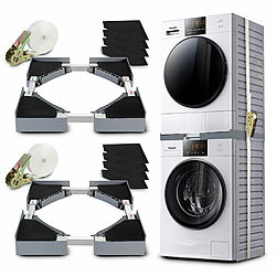 Sichler Haushaltsgeräte 2er-Set Universal-Stapel-Verbindungsrahmen, Waschmaschine & Trockner Sichler Haushaltsgeräte Universal Verbindungsrahmen für Waschmaschinen und Wäschetrockner