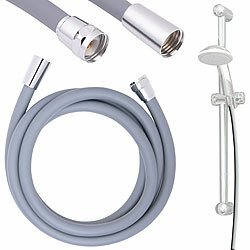 BadeStern Flexibler Silikon-Duschschlauch mit Verdrehschutz, 1,5 Meter, grau BadeStern Ultra flexibler & dehnbarer Silikon-Brauseschläuche