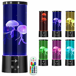 Lunartec LED-Quallen-Leuchte, 17 Farben, 4 Modi, 3 Helligkeiten, Fernbedienung Lunartec Dimmbare LED-Quallen-Lampen mit RGBW-LEDs und Fernbedienung
