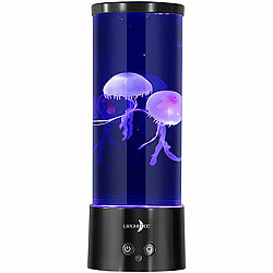 Lunartec 2er-Set LED-Quallen-Leuchten, 17 Farben, 4 Modi, 3 Helligkeiten Lunartec Dimmbare LED-Quallen-Lampen mit RGBW-LEDs und Fernbedienung
