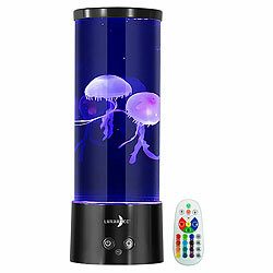 Lunartec LED-Quallen-Leuchte, 17 Farben, 4 Modi, 3 Helligkeiten, Fernbedienung Lunartec 