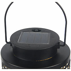 Lunartec 4er-Set Metall-Solar-Laternen stehend, hängend & mit Erdspieß, IP44 Lunartec Orientalische 3in1 Metall-Solarlaternen für außen
