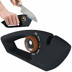 Rosenstein & Söhne Manueller 5in1-Messer- und Scherenschärfer mit ergonomischem Griff Rosenstein & Söhne 5in1 Messerschärfer