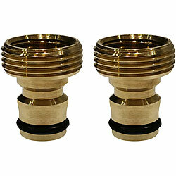 Rosenstein & Söhne 2er-Set Wasserhahn-Schlauchadapter, mit 3/4"- und 1/2"-Gewinde Rosenstein & Söhne Wasserhahn-Schlauchadapter für Bad- und Küchenarmaturen