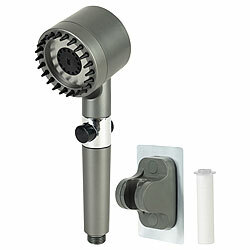 BadeStern Hochdruck-Massage-Handbrause mit Silikon-Massagebürste, 4 Modi, Filter BadeStern Hochdruck-Massage-Handbrausen mit Silikon-Massage-Bürste